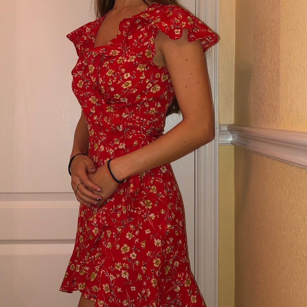 SHEIN Floral Wrap Dress